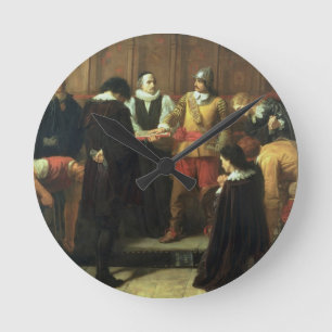 Relógio Redondo O enterro de Charles mim (1600-49) em St George