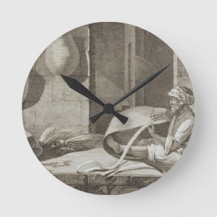 Relógio Redondo O fabricante de cesta, das artes do volume II e