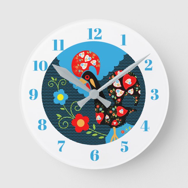 Relógio Redondo O galo de Portugal (Frente)