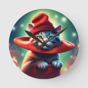 Relógio Redondo o gato mago