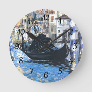 Relógio Redondo O grande canal de Venice Edouard Manet Round Cl