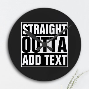 Relógio Redondo O HETERO OUTTA - adicione seu texto aqui/criar-lo