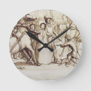 Relógio Redondo O homem cego, 1853 (caneta, tinta, lavagem e