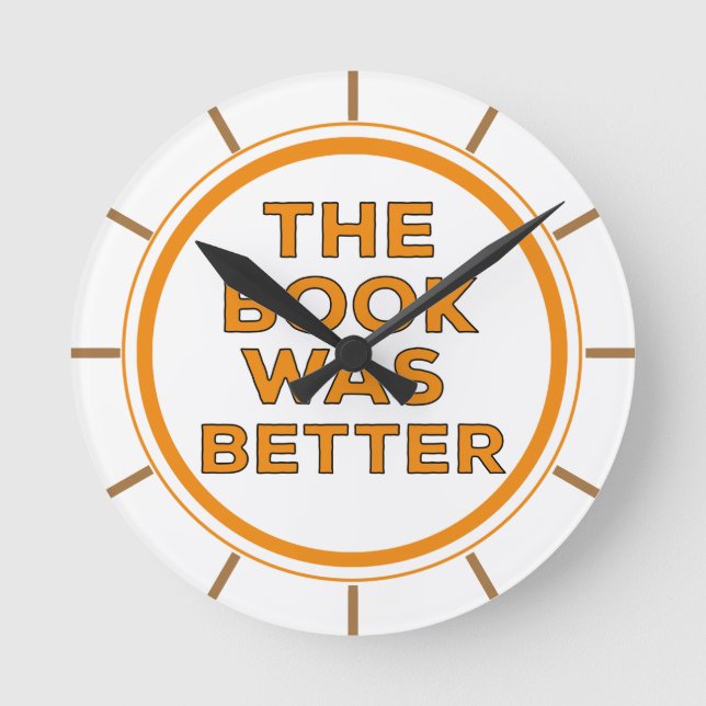 Relógio Redondo O Livro Era Melhor (Frente)