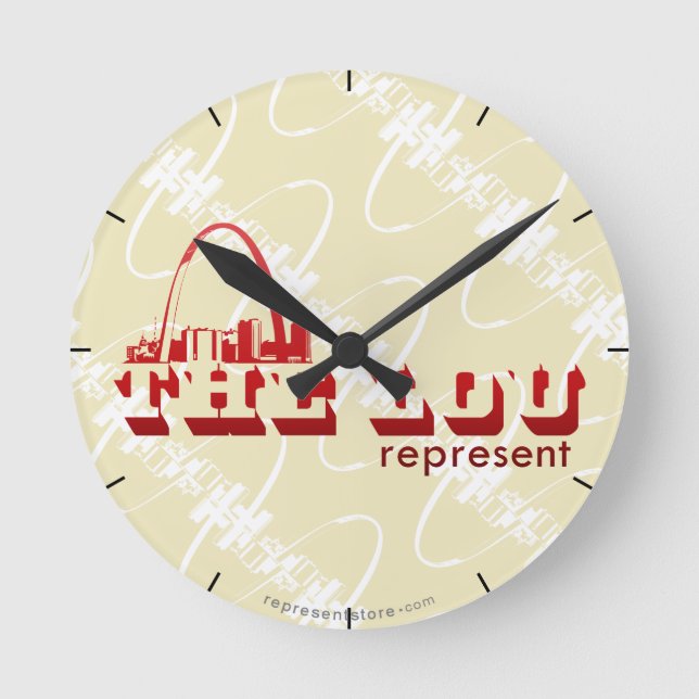 Relógio Redondo O Lou St Louis representa (Frente)