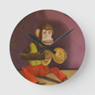 Relógio Redondo O macaco vê o macaco fazer