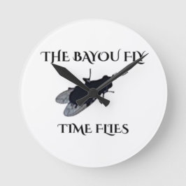 Relógio Redondo O Original Bayou Fly O Tempo Voaa
