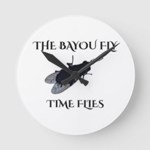 Relógio Redondo O Original Bayou Fly O Tempo Voaa