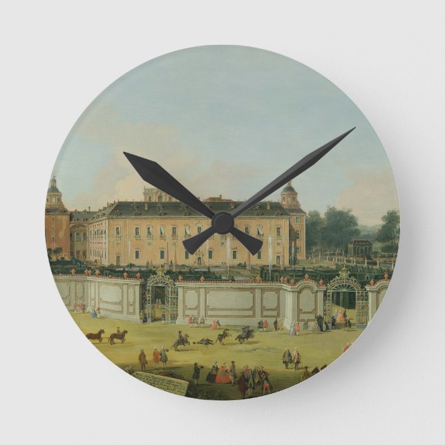 Relógio Redondo O palácio de Aranjuez, 1756 (óleo em canvas) (Frente)
