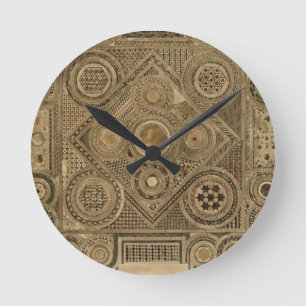 Relógio Redondo O pavimento de mosaico antes do altar, chapeia A