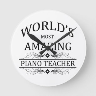 Relógio Redondo O professor de piano o mais surpreendente do mundo