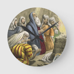 Relógio Redondo O sacrifício de Noah em deixar a arca, de uma