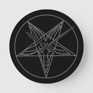 Relógio Redondo O Sigil de Baphomet
