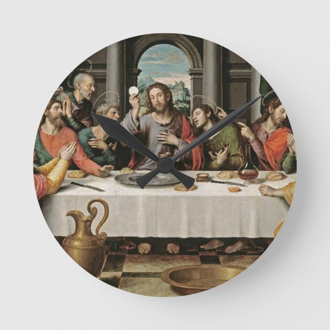 Relógio Redondo O último jantar (Frente)