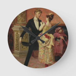 Relógio Redondo O vestíbulo do teatro do Lyceum (óleo em canvas)