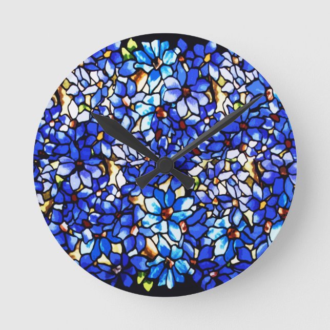 Relógio Redondo Ode para Tiffany Clematis (Frente)