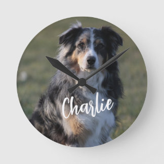 Relógio Redondo Oferta Personalizada de Fotografias de Cães de Pet