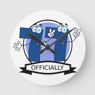 Relógio Redondo Oficialmente bandeira de 77 aniversários