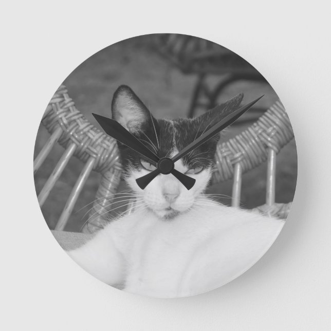 Relógio Redondo Olá, Meow.. (Frente)