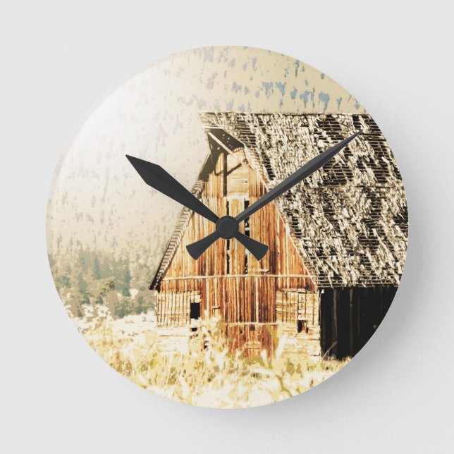 Relógio Redondo Old Barn (Frente)