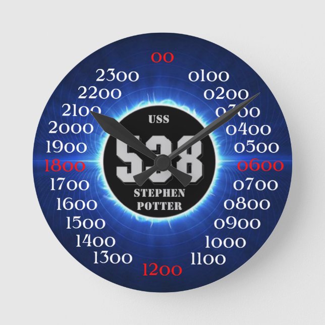 Relógio Redondo Oleiro de USS Stephen (DD-538) (Frente)