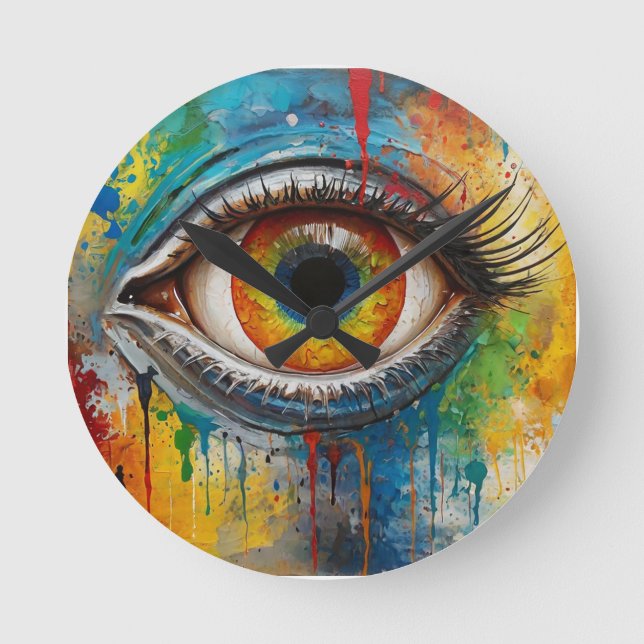 Relógio Redondo olho convidativo (Frente)