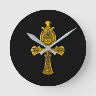Relógio Redondo Olho de Ankh do símbolo sagrado egípcio antigo d