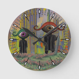 Relógio Redondo Olhos deixando a cidade a pé