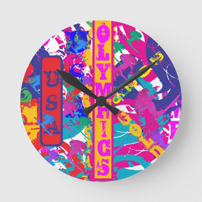 RELÓGIO REDONDO OLYMPIC SKIING (Frente)