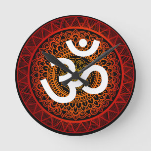 Relógio Redondo Om chakra mandala