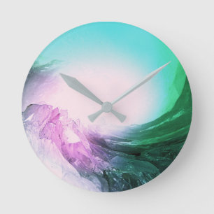 Relógio Redondo Onda de cristal