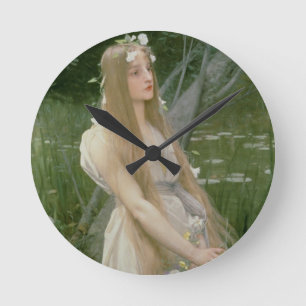 Relógio Redondo Ophelia (óleo em canvas)