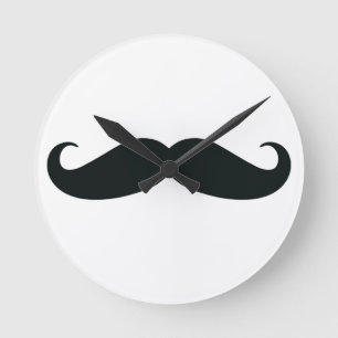 Relógio Redondo Orgulhoso de meu Stache….Bigode