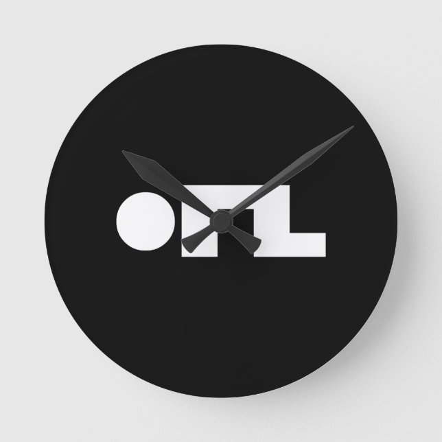 Relógio Redondo ORZ Emoticon Kaomoji Emoji (Frente)