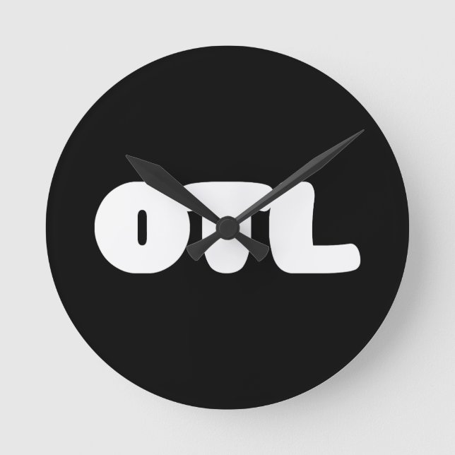 Relógio Redondo OTL Emoticon ~ Slang Coreano (Frente)