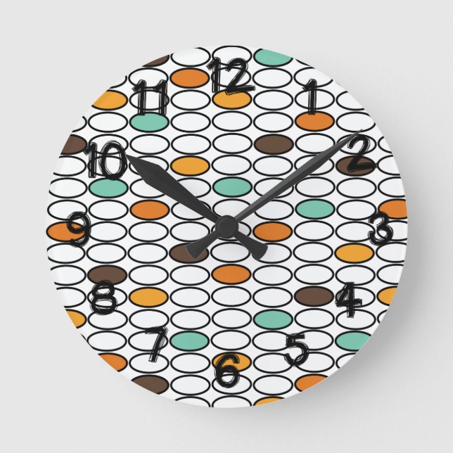 Relógio Redondo Ovais dos anos 70  (Frente)