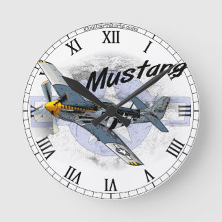 Relógio Redondo P51 Mustang