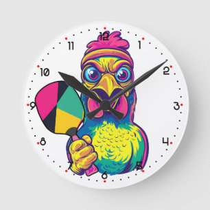 Relógio Redondo Paddle Peckin' Time Pickleball