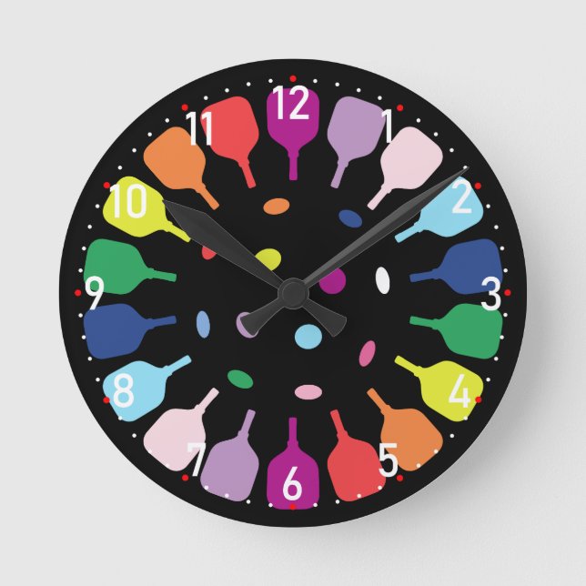 Relógio Redondo Paddlepalooza O’Clock Pickleball  (Frente)