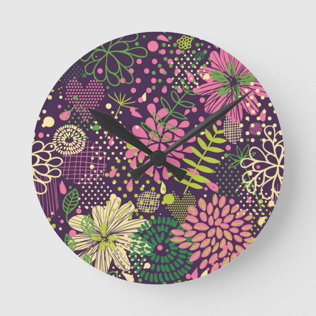 Relógio Redondo Padrão brilhante (Frente)