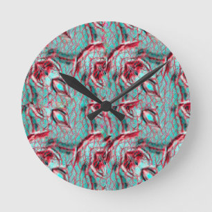 Relógio Redondo Padrão de abstrato moderno 1186 - Wall Clock (Reló