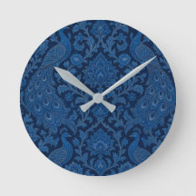 Padrão de Luxo Persa Azul Pavão Profundo
