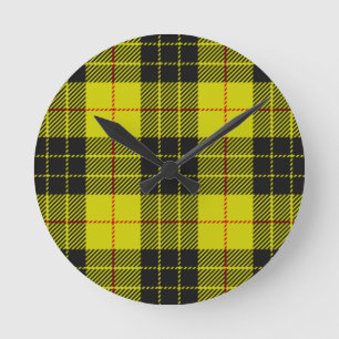 Relógio Redondo Padrão de tartan MacLeod