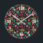 Relógio Redondo Padrão Floral Com Fundo De Cor Suave - 45673<br><div class="desc">Padrão Floral Com Fundo De Cor Suave - 45673</div>