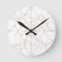 Padrão Geométrico de Mármore em Dourado Rosa