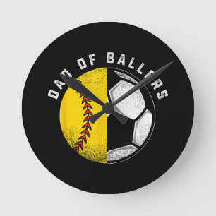 Relógio Redondo Pai dos Atletas Pai Filho Softbol Jogador de Futeb