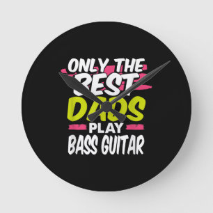 Relógio Redondo Pai Guitarista Engraçado Oferece Apenas Melhores P