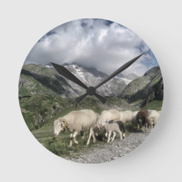 Relógio Redondo paisagem de pirenéus
