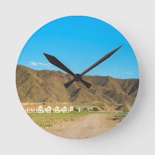 Relógio Redondo Paisagem desértica em Almeria, Andaluzia, Espanha