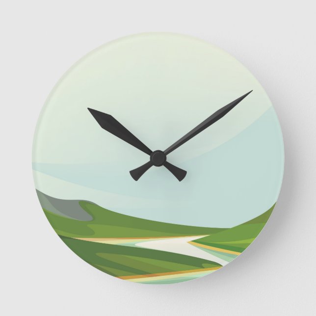 Relógio Redondo paisagens fluviais (Frente)